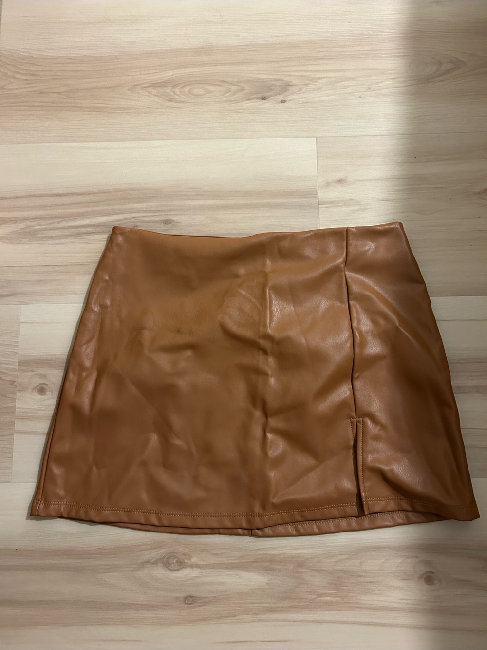 Brown Leather Skirt